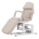 electric beauty bed 3 motor with heat function latte front view in chair position