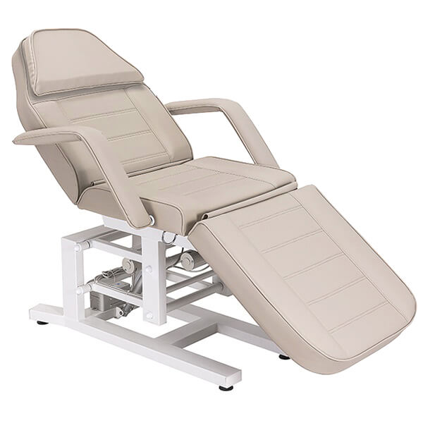 electric beauty bed 3 motor latte front view in chair position