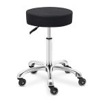 round medi stool with adjustable height and professional castors