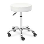 round medi stool with adjustable height and professional castors