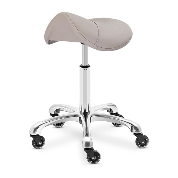 saddle stool with adjustable height and professional castors