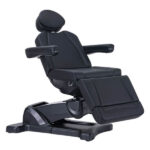 decima treatment bed black side view in chair position