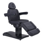 octavia treatment bed black front view with raised legrest