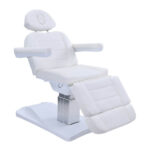 octavia treatment bed white front view with raised legrest