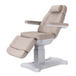 hedera treatment bed latte side view with head pillow