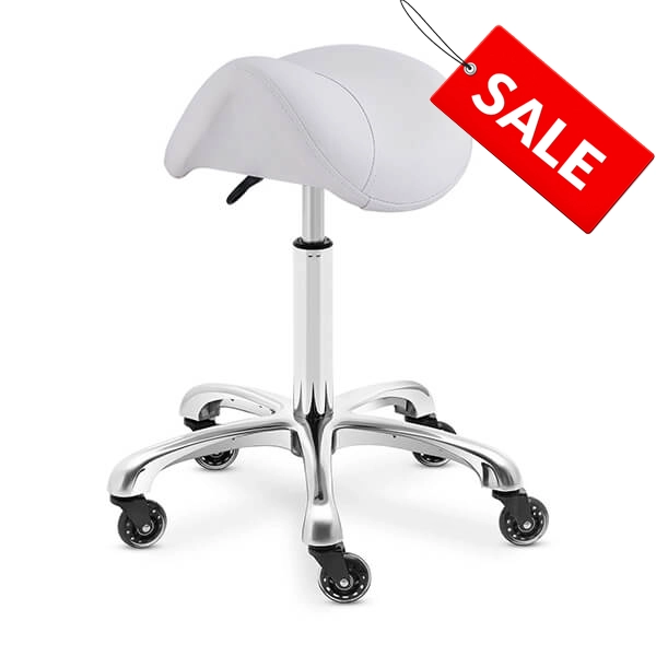 saddle medi stool white main image sale