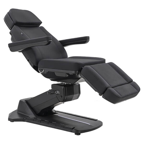 ethos treatment bed black front angle view