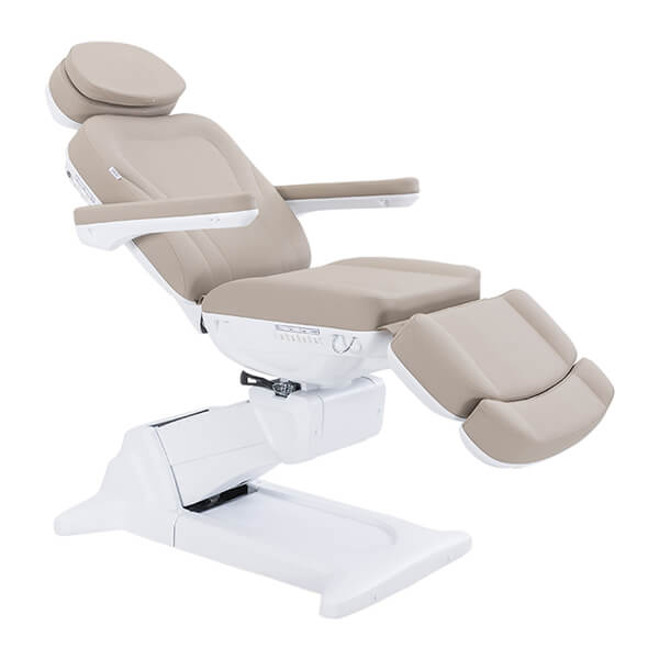 galea treatment bed latte front angle view