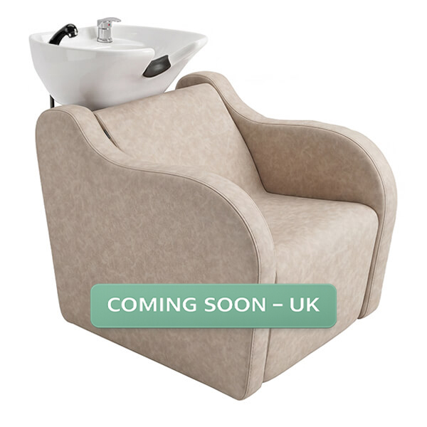 sorrento shampoo unit taupe front angle view sorrento shampoo unit taupe front angle view