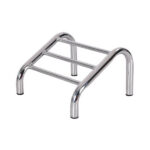 3 bar footrest chrome front angle view