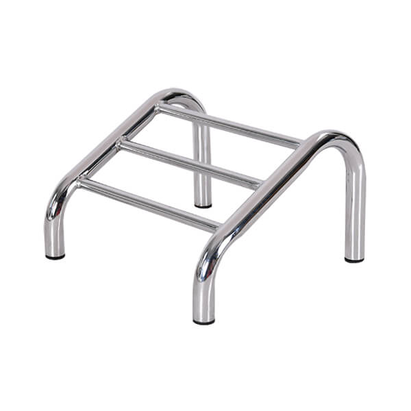 3 bar footrest chrome front angle view