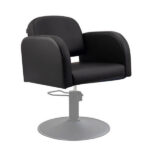amalfi salon chair black angle view
