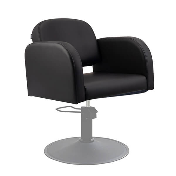 amalfi salon chair black angle view
