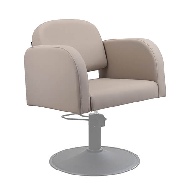 amalfi salon chair latte angle view