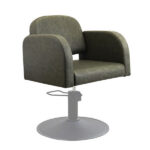 amalfi salon chair olive mist angle view