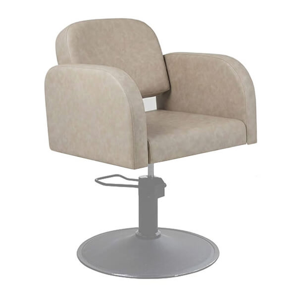 amalfi salon chair taupe angle view