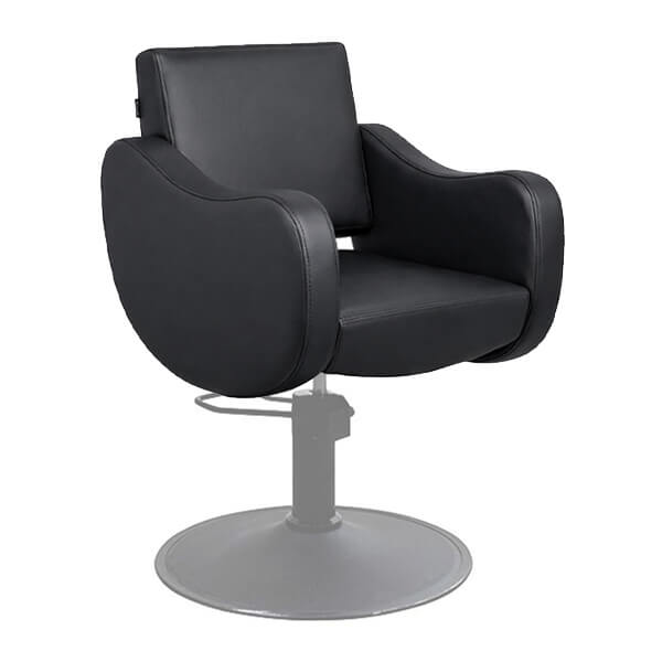 ayla salon chair black angle view