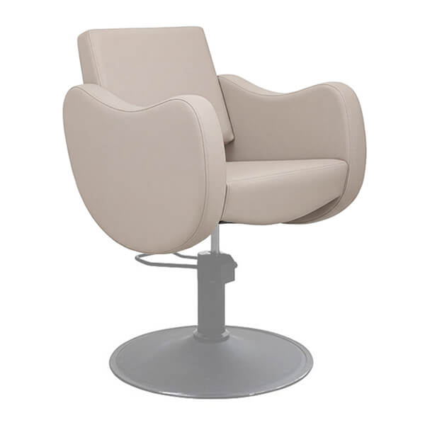 ayla salon chair latte angle view
