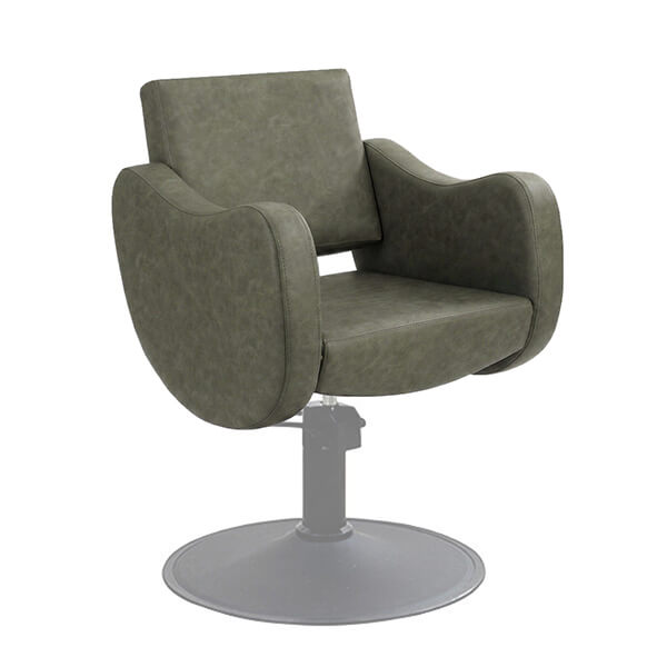 ayla salon chair olive mist angle view