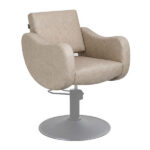 ayla salon chair taupe angle view