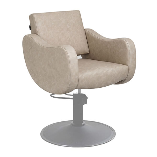 ayla salon chair taupe angle view