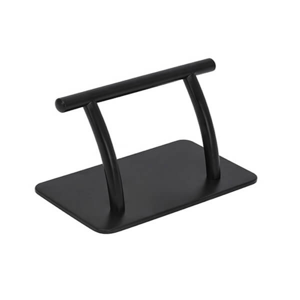 hermes footrest black front angle view