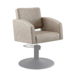 zahra salon chair taupe angle view
