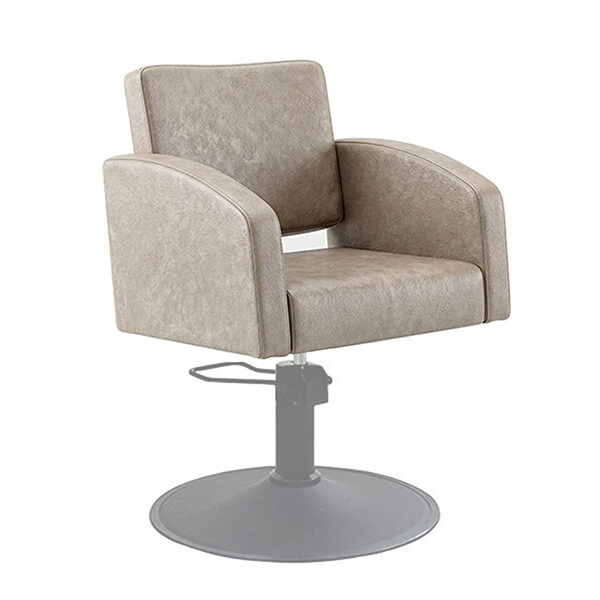 zahra salon chair taupe angle view