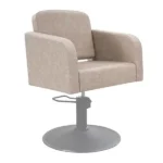 hera salon chair taupe angle view