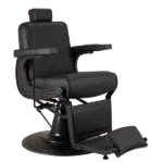 kingston barber chair black front angle view