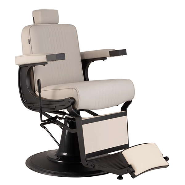 kingston barber chair latte front angle view