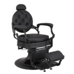 phantom barber chair black front angle dsse