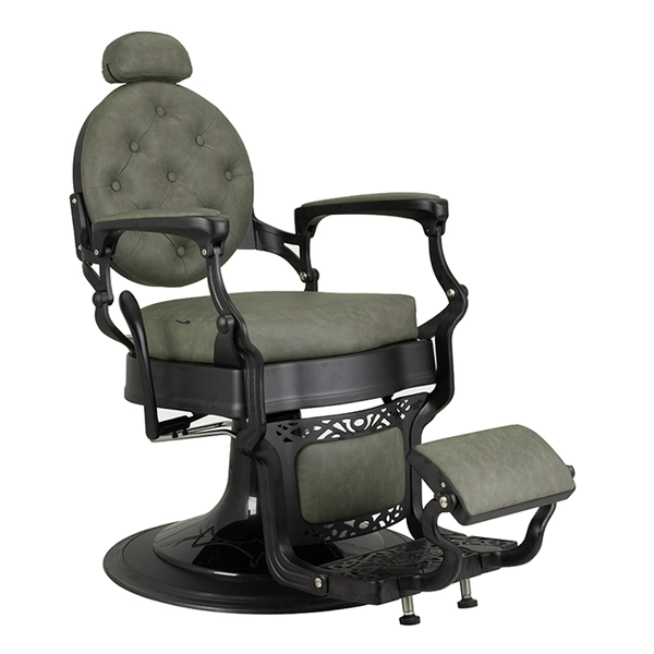 phantom barber chair olive mist front angle chair view