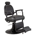 winston barber chair black front angle view