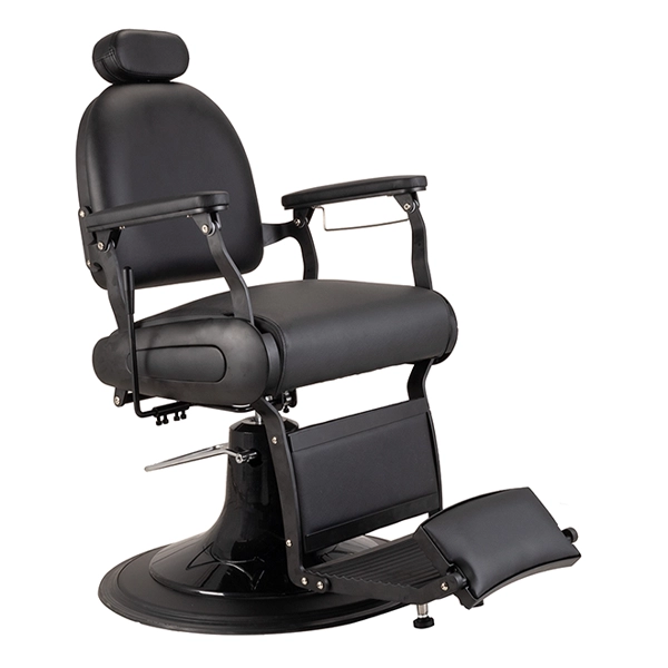 winston barber chair black front angle view